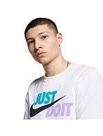 Pánské tričko Tee Just Do It Swoosh, bílé, AR5006 101