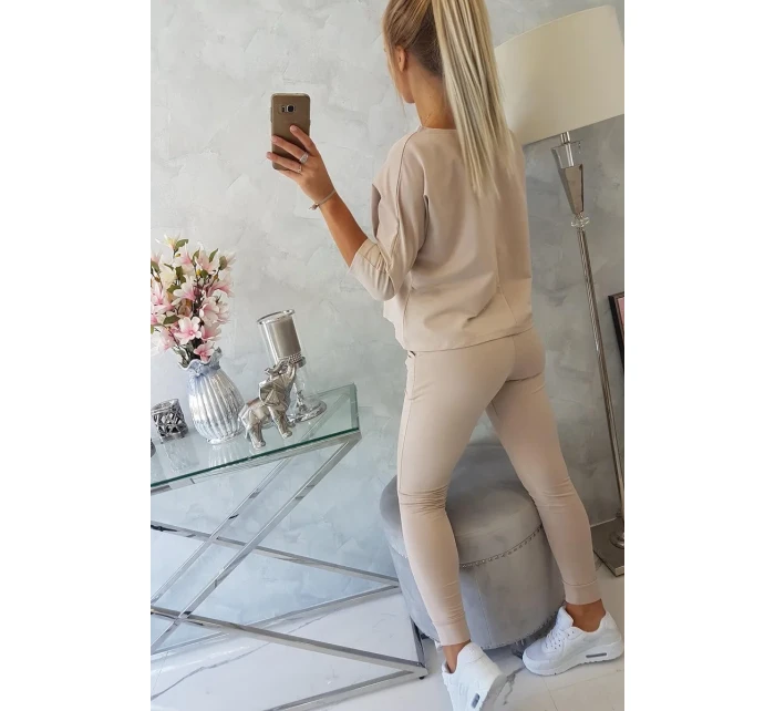 Sada s potiskem Queen béžová