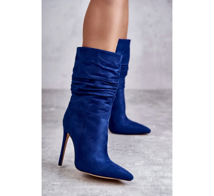 Dámské kozačky kozačky Modré model 21596851 - Boto