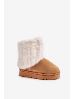 Dětské Sněhule S Kožíškem Camel Crisie Dětské Sněhule S Kožíškem Camel Crisie