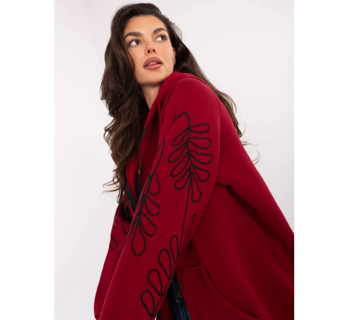 Bluza RV BL model 21370621 bordowy - FPrice Bluza RV BL model 21370621 bordowy - FPrice