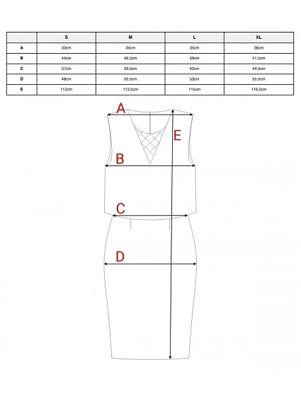 model 21470652 Šaty s krajkovou vsadkou červené - STYLOVE