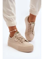 Dámské Tenisky na platformě Lee Cooper Béžová Dámské Tenisky na platformě Lee Cooper Béžová