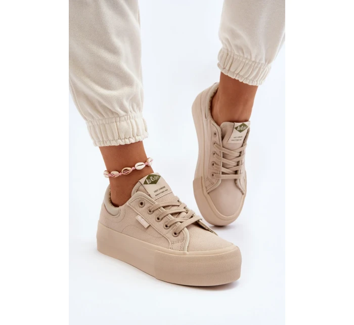 Dámské Tenisky na platformě Lee Cooper Béžová Dámské Tenisky na platformě Lee Cooper Béžová