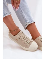 Dámské plátěné tenisky Big Star – béžové