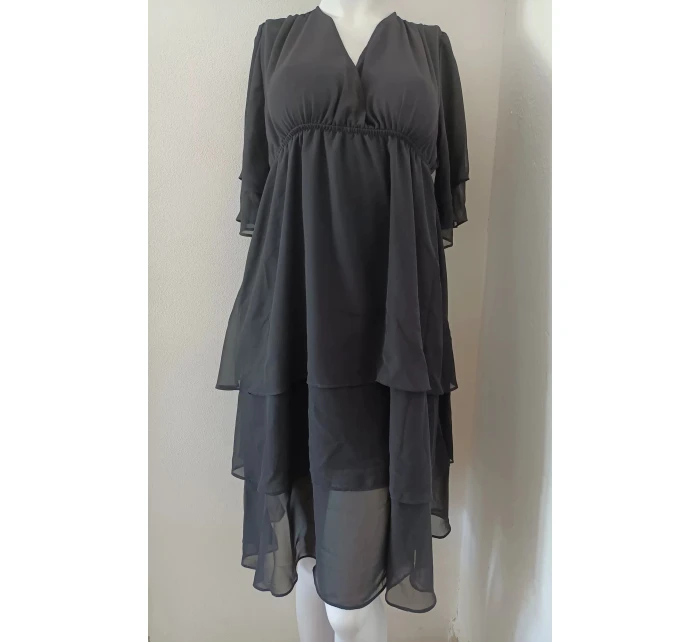 Dámské šifónové šaty S161 černé  - Stylove