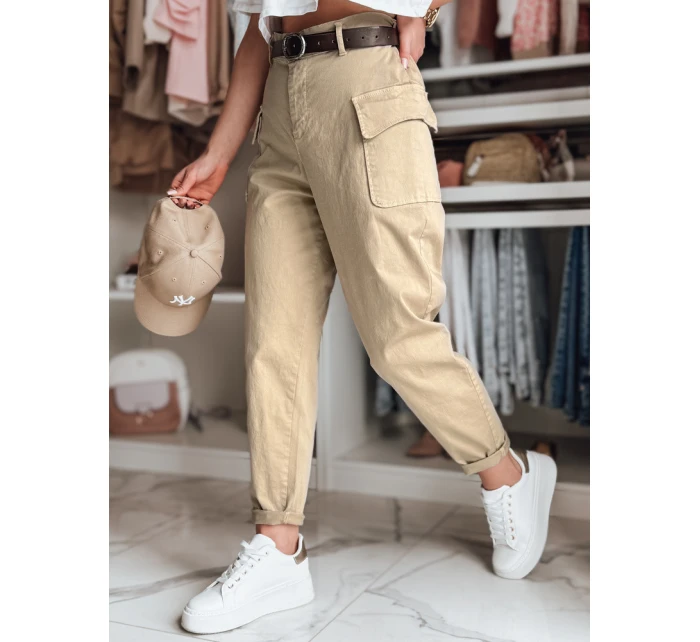 Dámské pytlovité kalhoty GOTRENDI dark beige FashionStreet UY2525