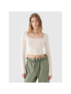 Dámské hladké tričko s dlouhým rukávem 4F 4FRSS24TLONF499-11S