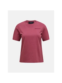 Dámské tričko PEAK PERFORMANCE W Original Small Logo Tee, červené