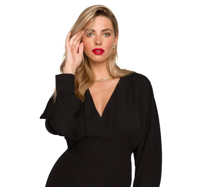 Dámské šaty mořská černé model 19426551 - Makover Dámské šaty mořská černé model 19426551 - Makover