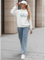 Dámská oversize mikina s potiskem bílá Dstreet model 21989125 - FashionStreet