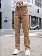 Jeansy damskie regular fit z wysokim stanem model 22324249 - FashionStreet Jeansy damskie regular fit z wysokim stanem model 22324249 - FashionStreet