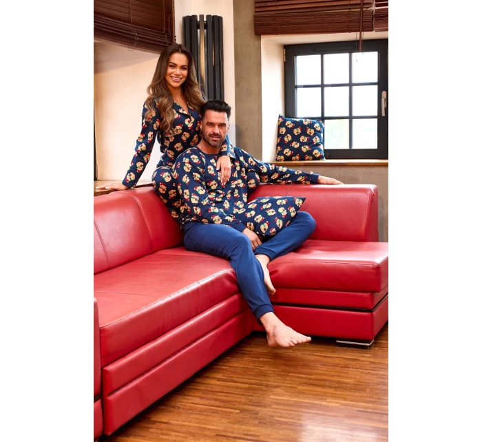 Cornette pyžamo 482/459 Teddy 5 délka/r Vánoce S-2XL dámské rozepínací