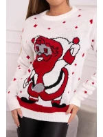 Svetr s ecru model 18748055 - K-Fashion Svetr s ecru model 18748055 - K-Fashion