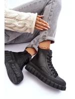 Kožené Boty Na Zip Big Star Černé model 21634271 - Big Star Shoes Kožené Boty Na Zip Big Star Černé model 21634271 - Big Star Shoes