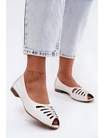 baleríny z přírodní kůže  Bílá model 22123128 - Maciejka