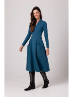 Rozšířené šaty s kapsami tmavě modré model 18914759 - BeWear