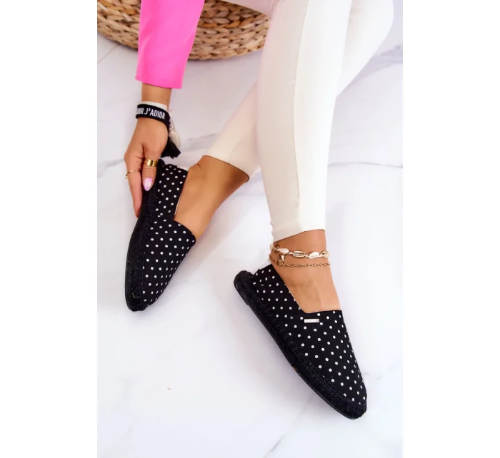 Dámské módní espadrilky Polka Dots Big Star - černé Dámské módní espadrilky Polka Dots Big Star - černé
