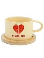 Personalizovaný keramický hrníček Makronka - dvě mapy jako srdce