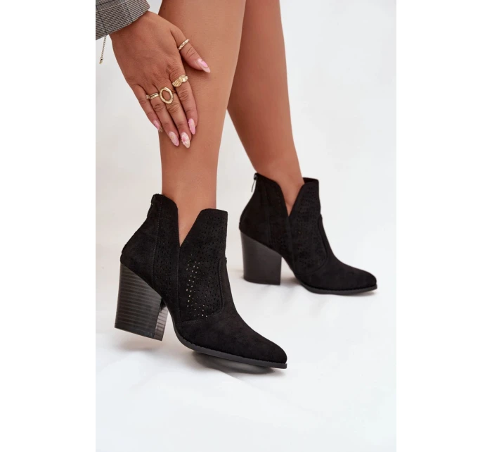 Boty na podpatku model 218728 Step in style Boty na podpatku model 218728 Step in style