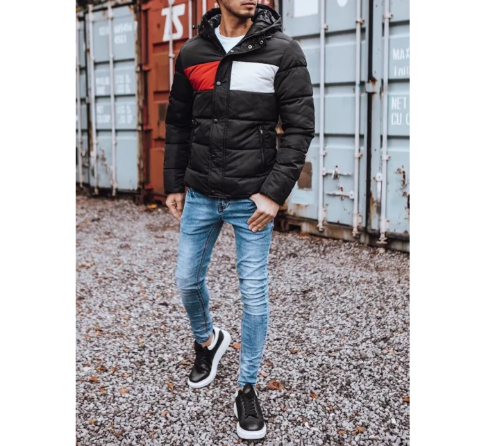 Pánská prošívaná zimní bunda černá model 21963848 - Dstreet