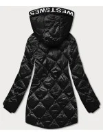 Černá dámská bunda s ozdobnou lemovkou model 17836784 - S'WEST