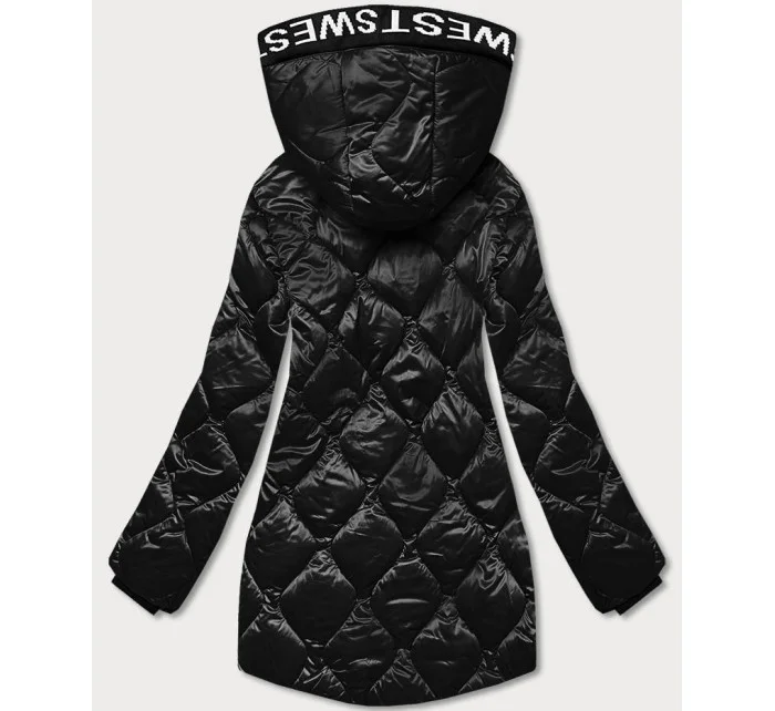 Černá dámská bunda s ozdobnou lemovkou model 17836784 - S'WEST