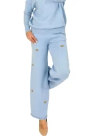 Dámské kalhoty Comfort fit blue - MM FASHION Dámské kalhoty Comfort fit blue - MM FASHION