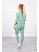 Sada s potiskem Queen tmavě mátová Sada s potiskem Queen tmavě mátová