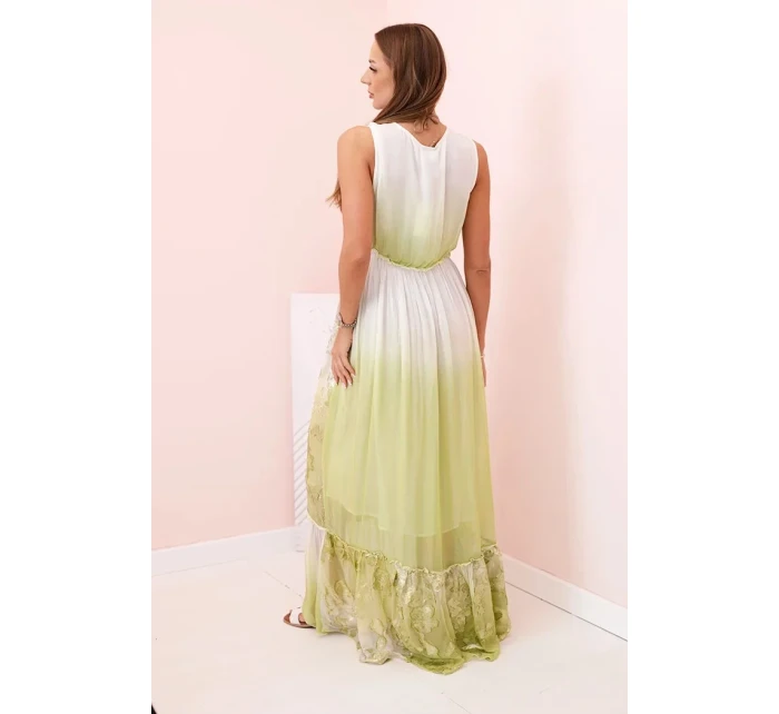 Dámské viskózové šaty s výšivkou oliva Dámské viskózové šaty s výšivkou oliva