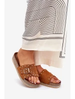 Dámské Pantofle Na Platformě S Přezkou A Camel model 21689943 - Boto Dámské Pantofle Na Platformě S Přezkou A Camel model 21689943 - Boto