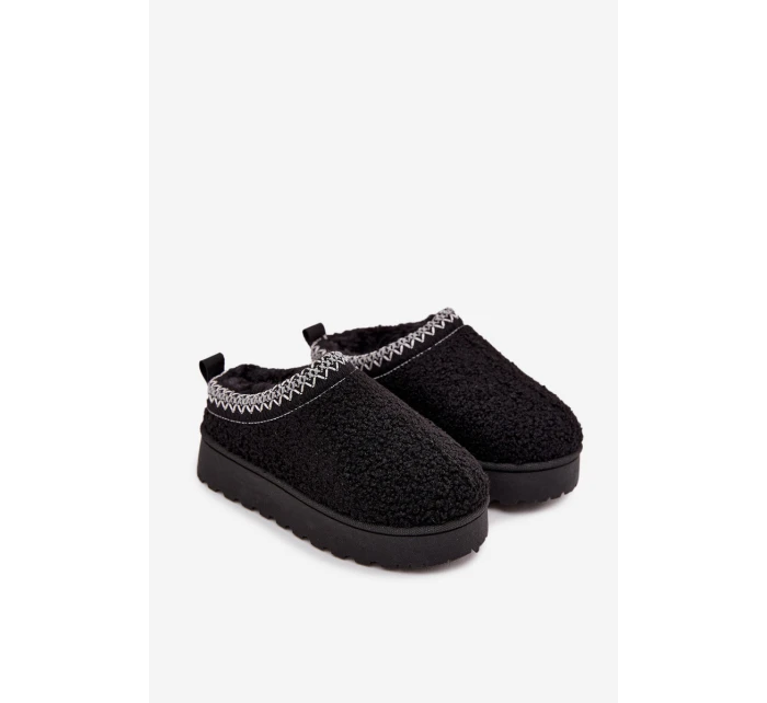 Dětské sněhule s kožešinou Černé model 21711298 - Boto