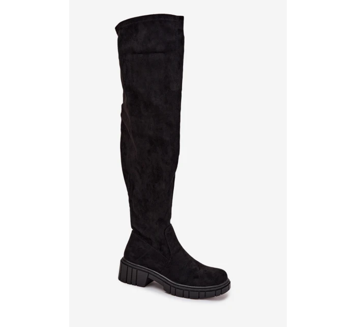 Dámské holínky přes koleno  Černé model 21713516 - S.Barski