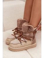 Dámské sněhule s kožíškem  Béžové model 21714047 - D.Franklin