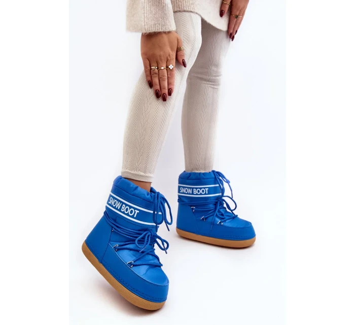 Dámské modré boty do sněhu se zavazováním Soia Dámské modré boty do sněhu se zavazováním Soia