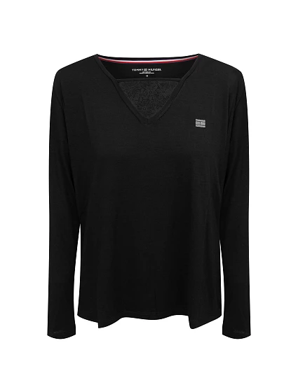 Dámské Tričko s dlouhým rukávem UW0UW01981-BEH - Tommy Hilfiger