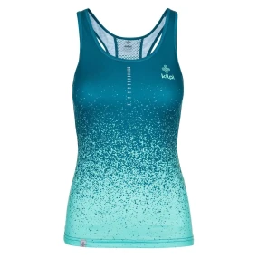 Dámské běžecké tílko Gibson-w Zelená petrolejová s potiskem - Kilpi