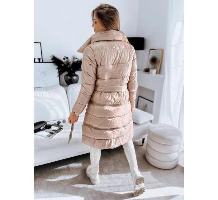 Dámský prošívaný kabát LONDON PREMIUM camel FashionStreet TY3346