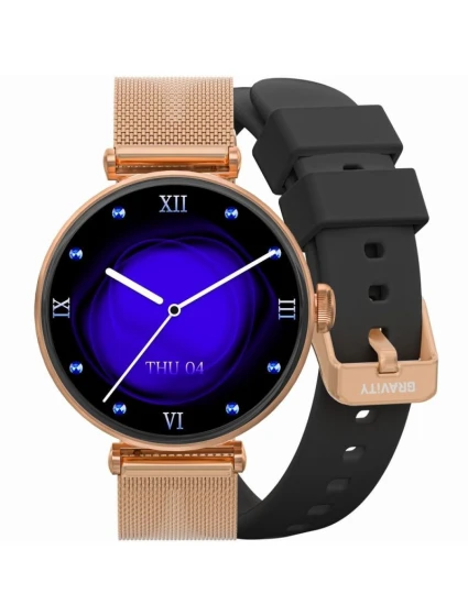 Chytré hodinky Gravity Rose Gold Black 2 Strap GT26-3 Chytré hodinky Gravity Rose Gold Black 2 Strap GT26-3
