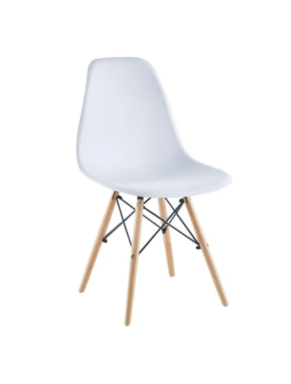 SKANDINÁVSKÁ ŽIDLE MATRACE BÍLÁ SADA 2 KS