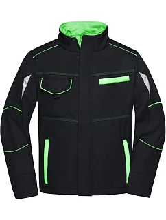 Daiber JN 851 Pracovní letní softshellová bunda - Color 02.0851 black/lime green