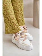 Dámské Tenisky Na Platformě S Dekorativním Šněrováním Bílé Mistra Dámské Tenisky Na Platformě S Dekorativním Šněrováním Bílé Mistra