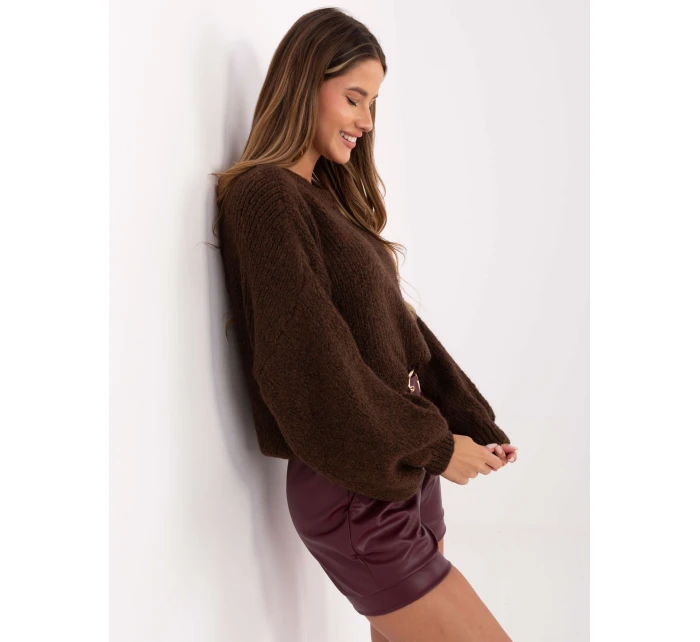 Jumper MI SW 1909.21 tmavě hnědý Jumper MI SW 1909.21 tmavě hnědý