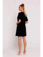 Trapézové šaty s kapsami černé model 19660908 - Moe
