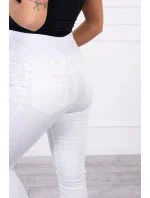 Dámské těhotenské džínové kalhoty 2671-1 Bílá - Kesi