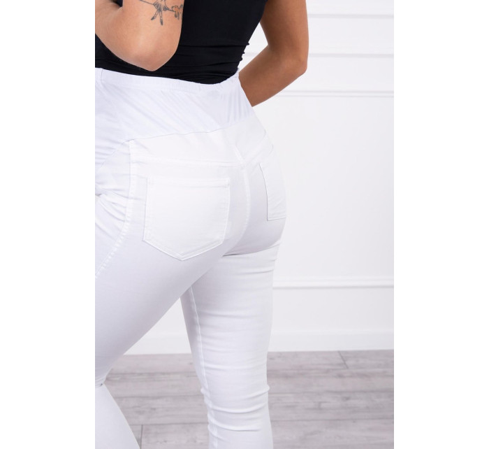 Dámské těhotenské džínové kalhoty model 18837923 Bílá - Kesi