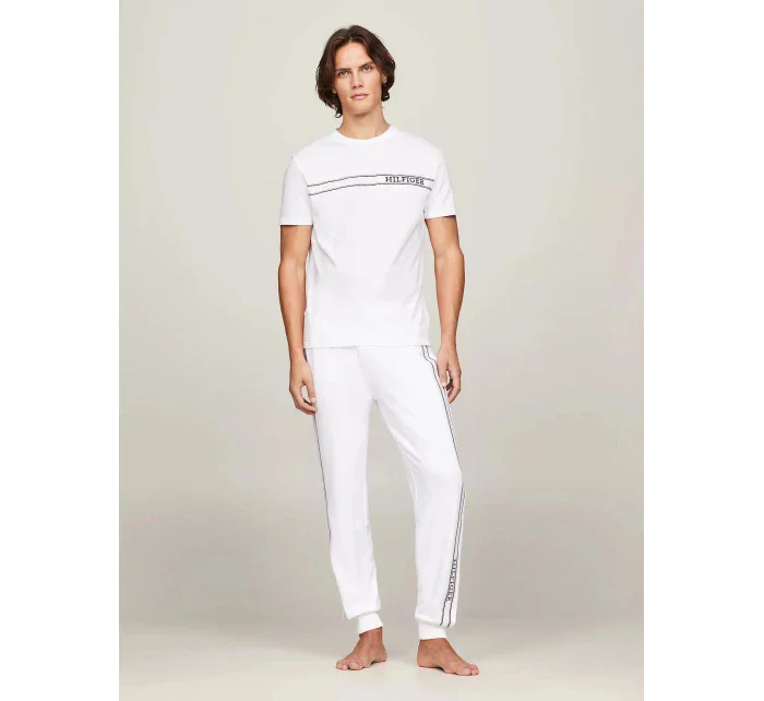 Pánské tričko UM0UM03196 YBR bílé - Tommy Hilfiger Pánské tričko UM0UM03196 YBR bílé - Tommy Hilfiger