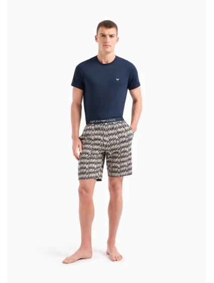 Pánské pyžamo 112101 4R583 18855 hnědé se vzorem - Emporio Armani Pánské pyžamo 112101 4R583 18855 hnědé se vzorem - Emporio Armani