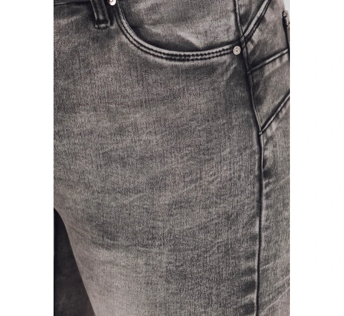 Dámské džínové úzké kalhoty JORNIX tmavě šedé FashionStreet UY2192