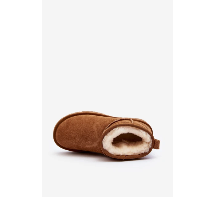 Módní semišové nízké sněhule Camel model 21607395 - Boto Módní semišové nízké sněhule Camel model 21607395 - Boto